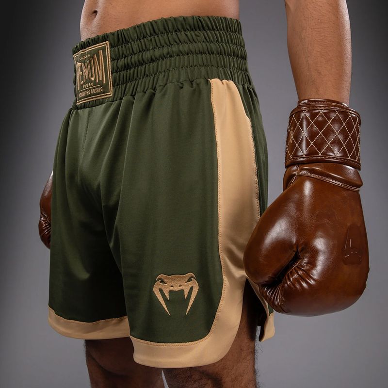 Vyriški treniruočių šortai Venum Classic Boxing military green/sand 5