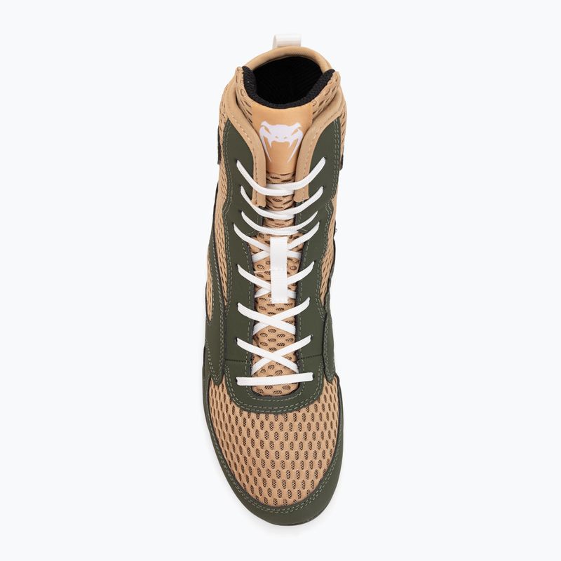 Vyriški bokso batai Venum Contender Boxing military green/sand 5
