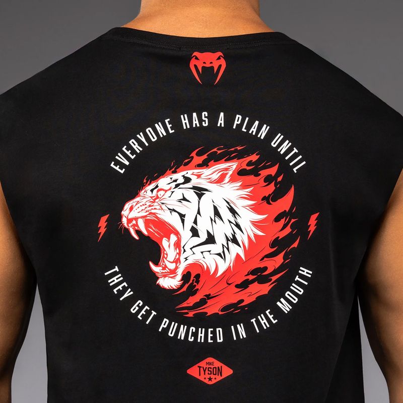 Vyriški marškinėliai Venum x Mike Tyson Tiger berankoviai deep black 5