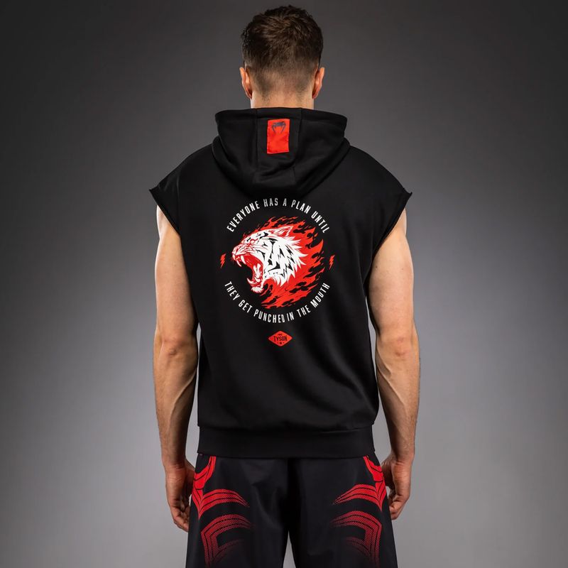 Vyriškas džemperis Venum x Mike Tyson Tiger Sleeveless Hoodie deep black/intense red 3