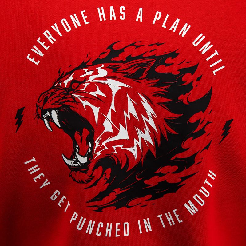 Vyriškas džemperis Venum x Mike Tyson Tiger Hoodie intense red/deep black 8