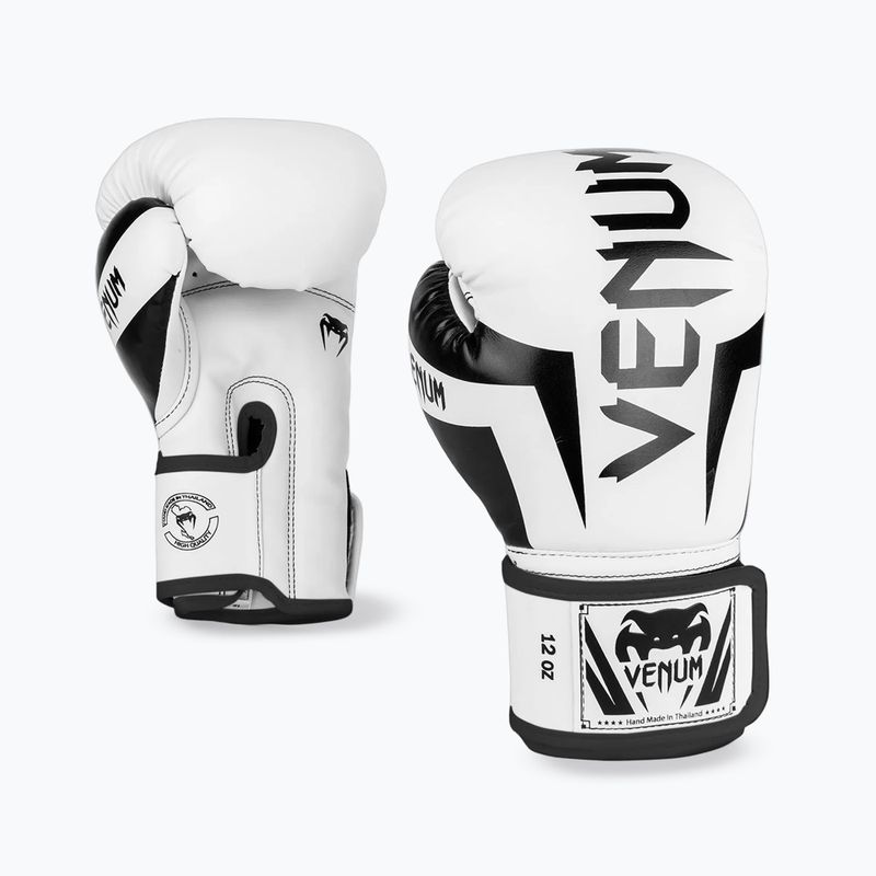Bokso pirštinės Venum Elite white/black 2
