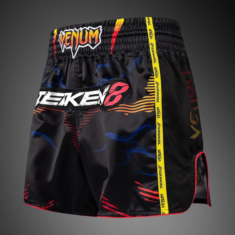 Vyriški treniruočių šortai Venum x TEKKEN 8 Yoshimitsu Muay Thai black/orange 3