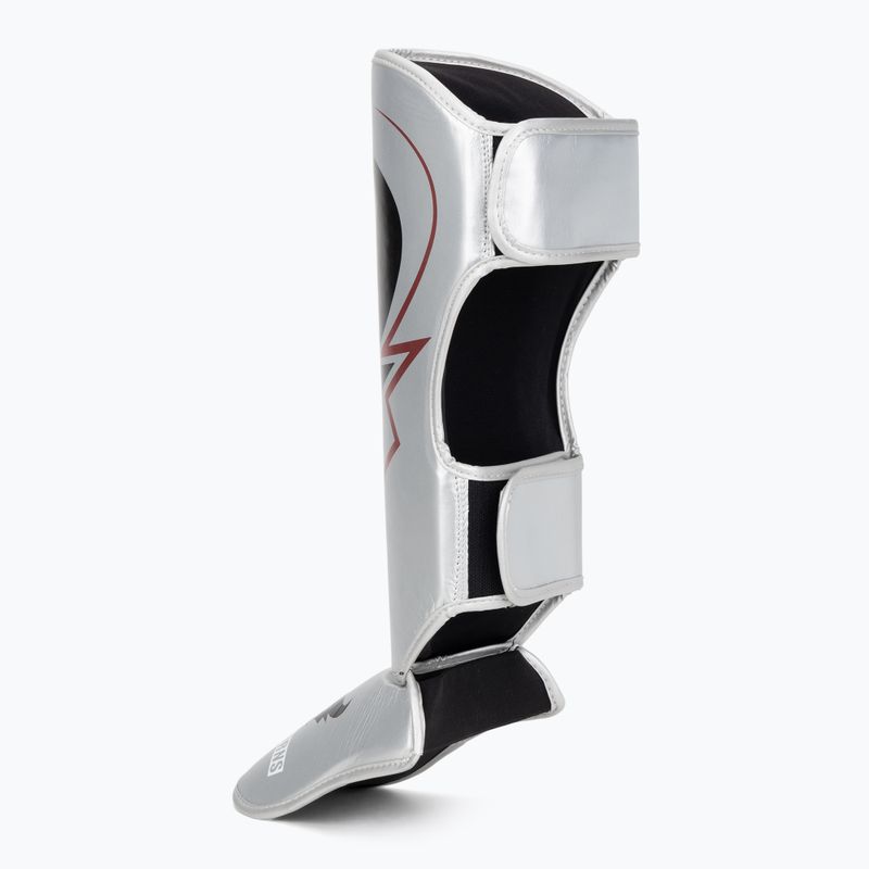 Blauzdų ir pėdų apsaugos Venum Ringhorns Charger Shin silver/black 3