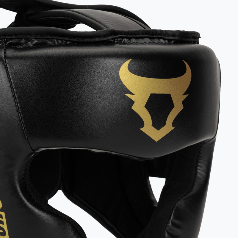 Bokso šalmas Venum Ringhorns Charger Headgear black/gold 4