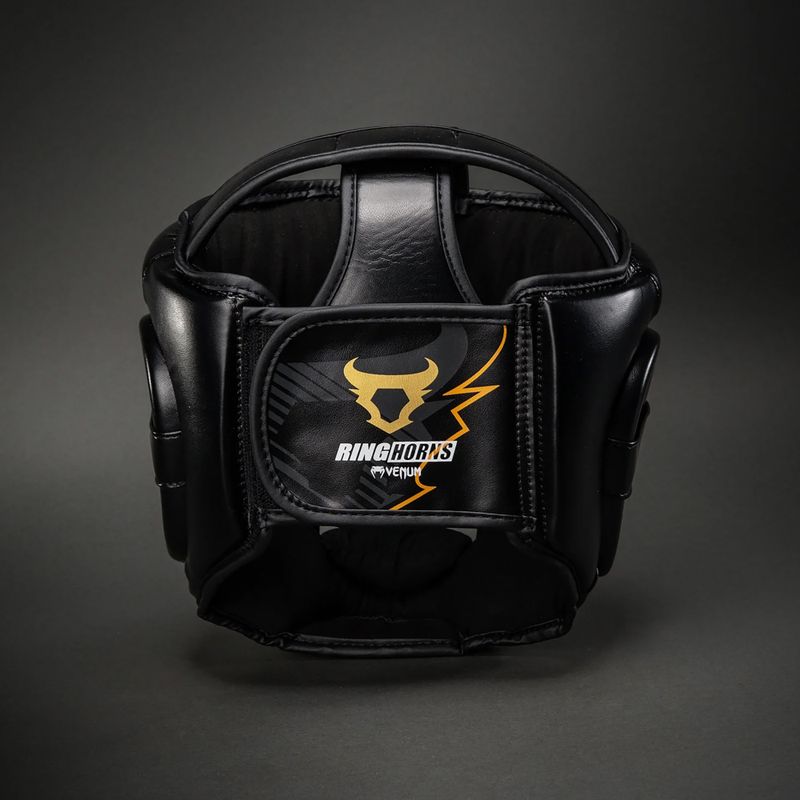Bokso šalmas Venum Ringhorns Charger Headgear black/gold 3