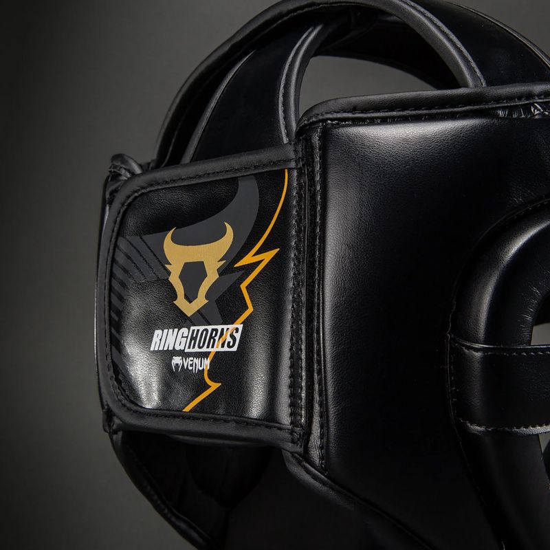 Bokso šalmas Venum Ringhorns Charger Headgear black/gold 5