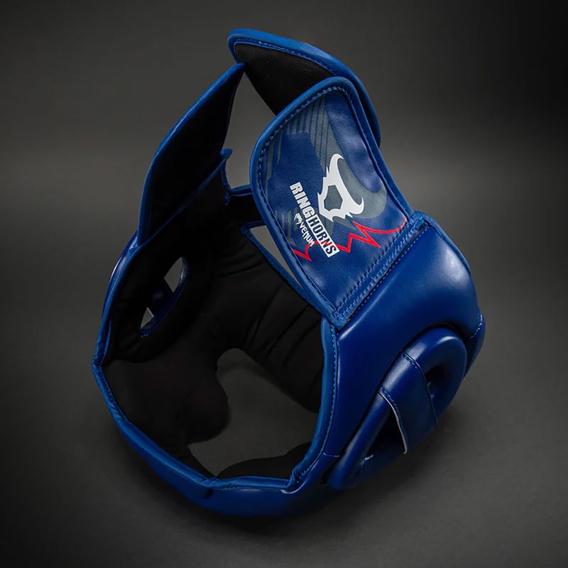 Bokso šalmas Venum Ringhorns Charger Headgear navy blue/red 4