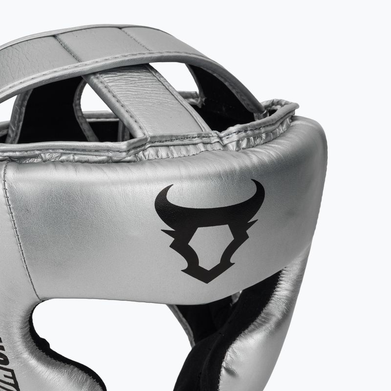 Bokso šalmas Venum Ringhorns Charger Headgear silver/black 4