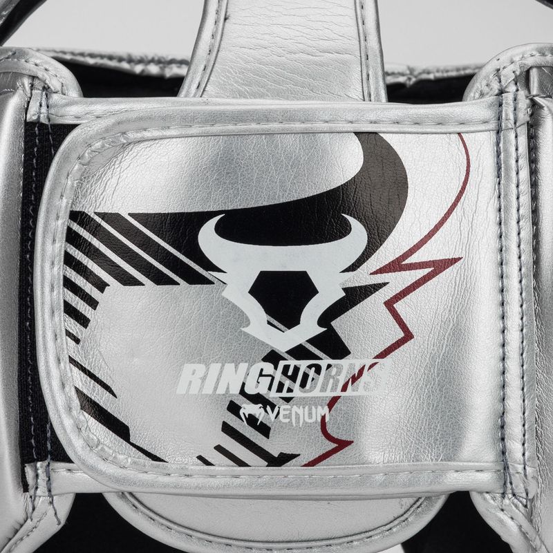Bokso šalmas Venum Ringhorns Charger Headgear silver/black 5