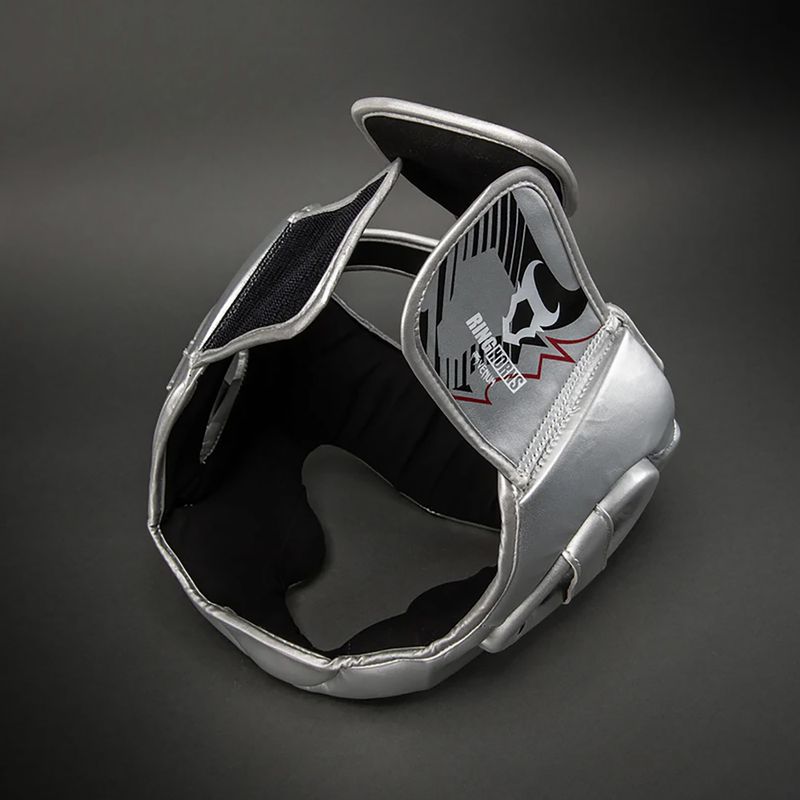 Bokso šalmas Venum Ringhorns Charger Headgear silver/black 4
