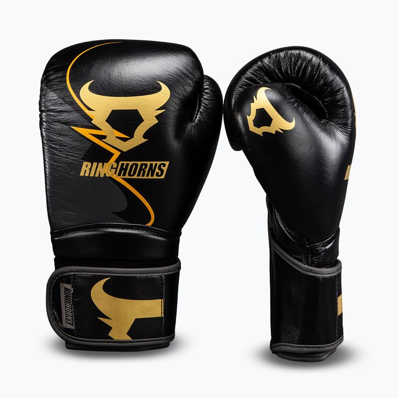 Bokso pirštinės Venum Ringhorns Charger Boxing black/gold 2