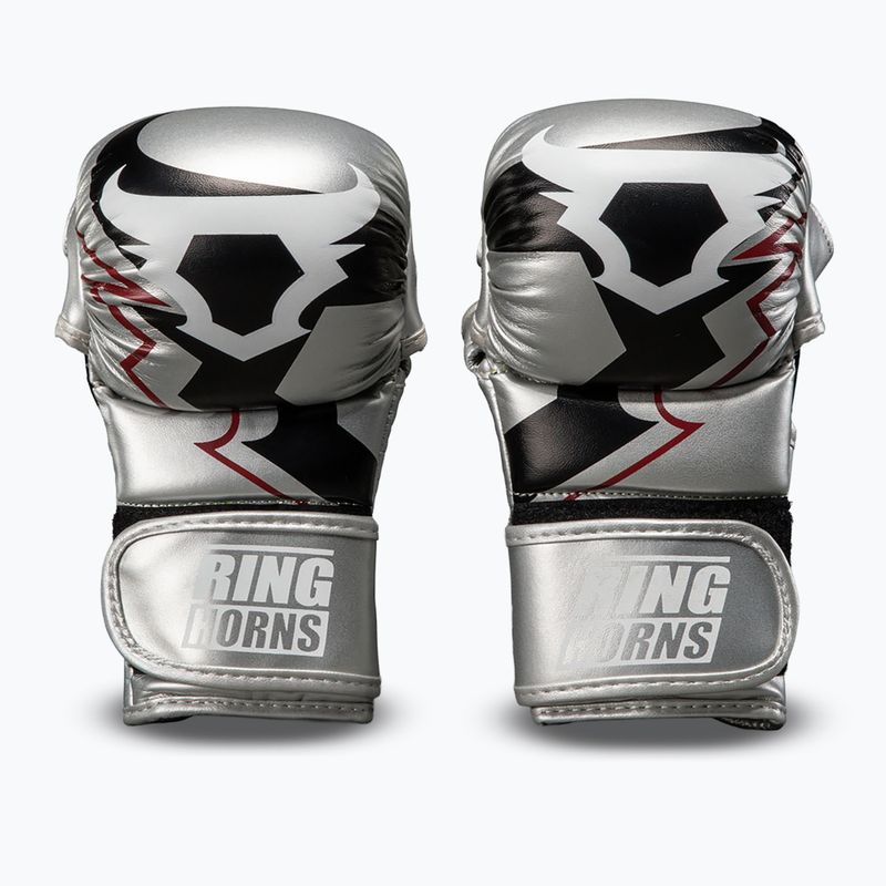 Bokso pirštinės Venum Ringhorns Charger Boxing silver/black 2