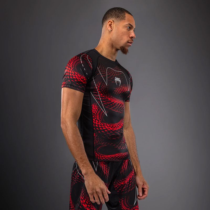 Vyriškas rashguardas Venum Matupa Short Sleeve black/red/silver 3