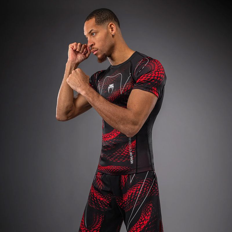 Vyriškas rashguardas Venum Matupa Short Sleeve black/red/silver 4