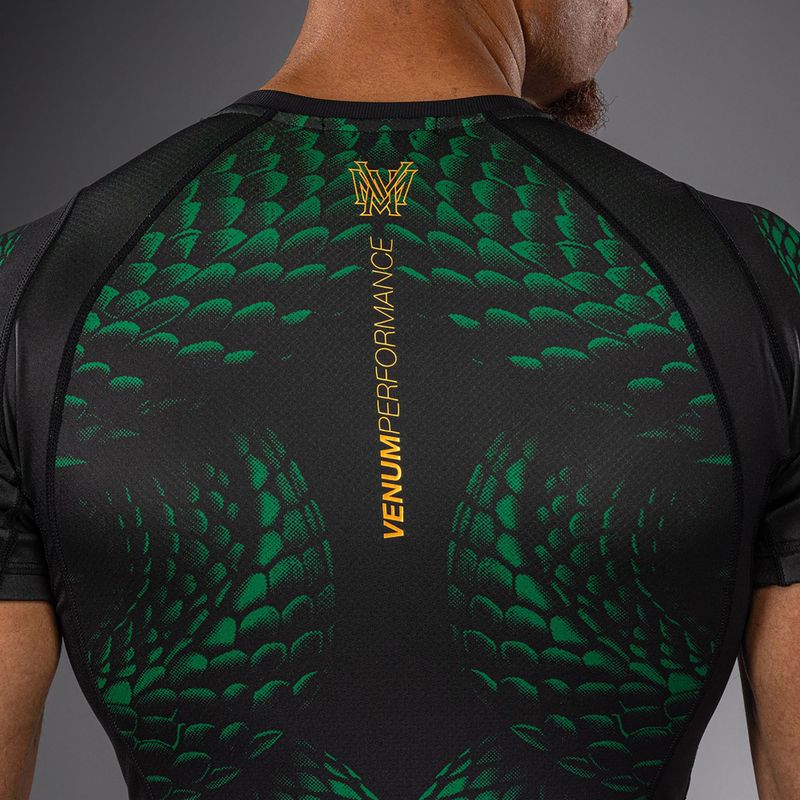 Vyriškas rashguardas Venum Matupa Short Sleeve black/green/gold 5