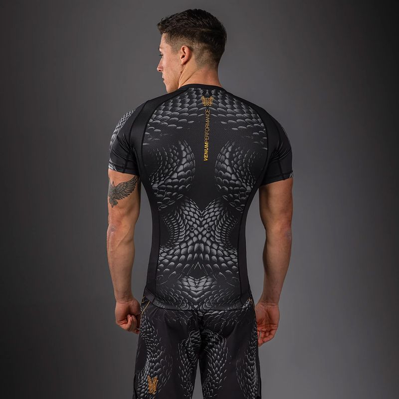 Vyriškas rashguardas Venum Matupa Short Sleeve black/grey/gold 2