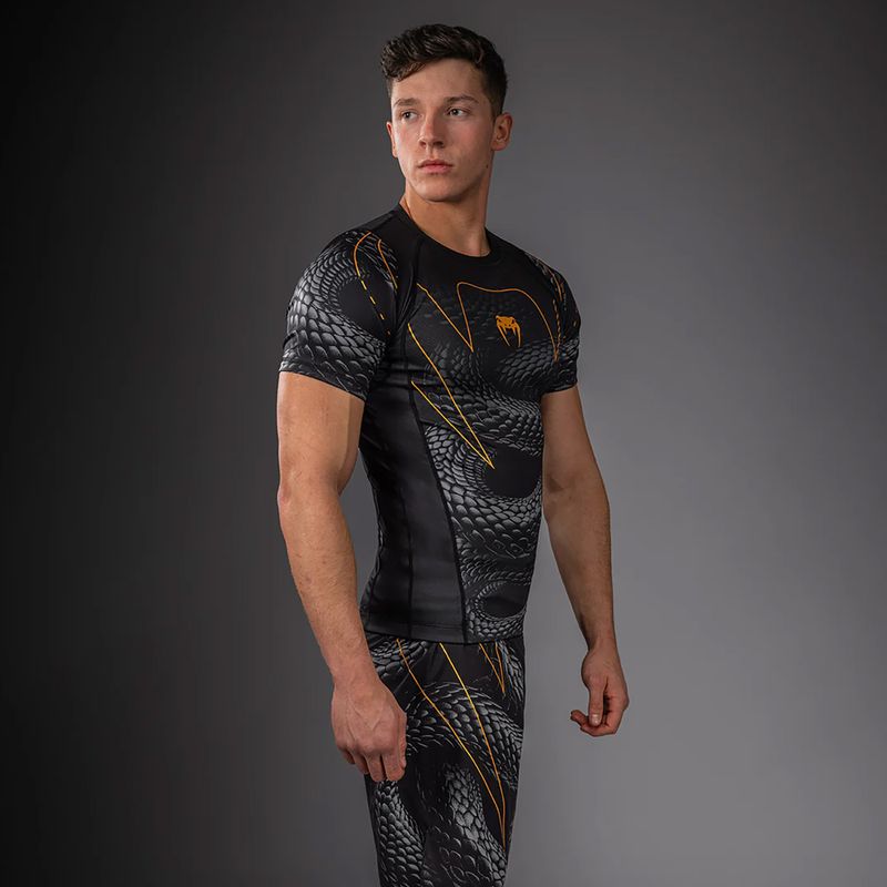 Vyriškas rashguardas Venum Matupa Short Sleeve black/grey/gold 3