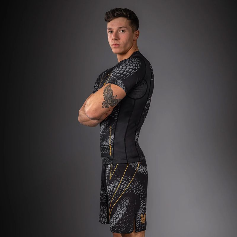 Vyriškas rashguardas Venum Matupa Short Sleeve black/grey/gold 5