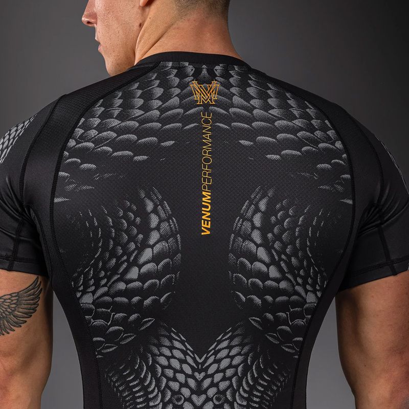 Vyriškas rashguardas Venum Matupa Short Sleeve black/grey/gold 6