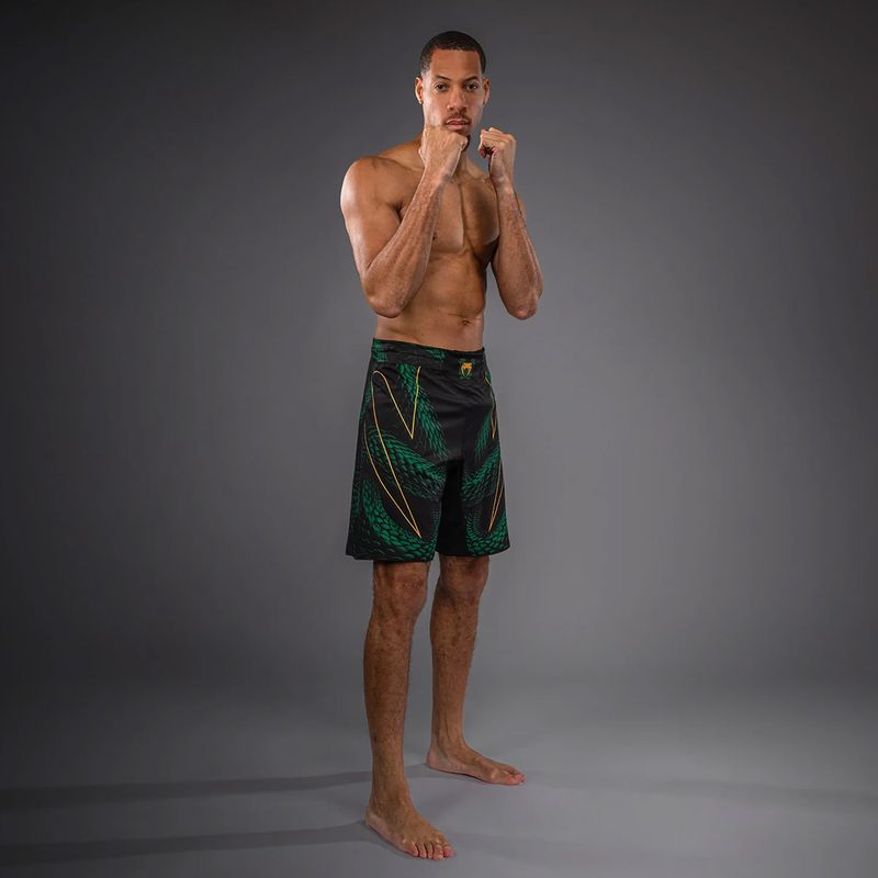 Vyriški treniruočių šortai Venum Matupa Fightshorts black/green/gold 2