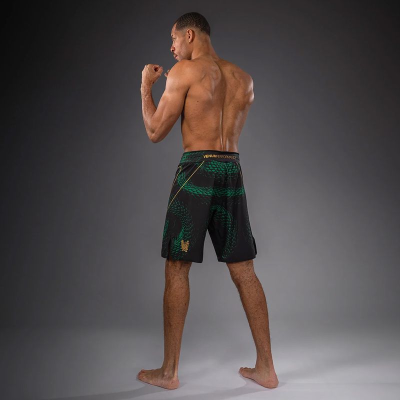 Vyriški treniruočių šortai Venum Matupa Fightshorts black/green/gold 4