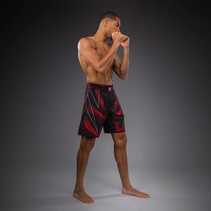 Vyriški treniruočių šortai Venum Matupa Fightshorts black/red/silver 2