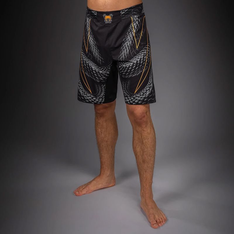 Vyriški treniruočių šortai Venum Matupa Fightshorts black/grey/gold 5