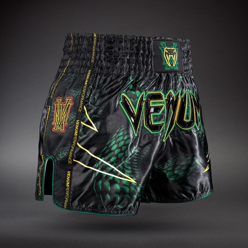 Vyriški treniruočių šortai Venum Matupa Muay Thai black/green/gold 3