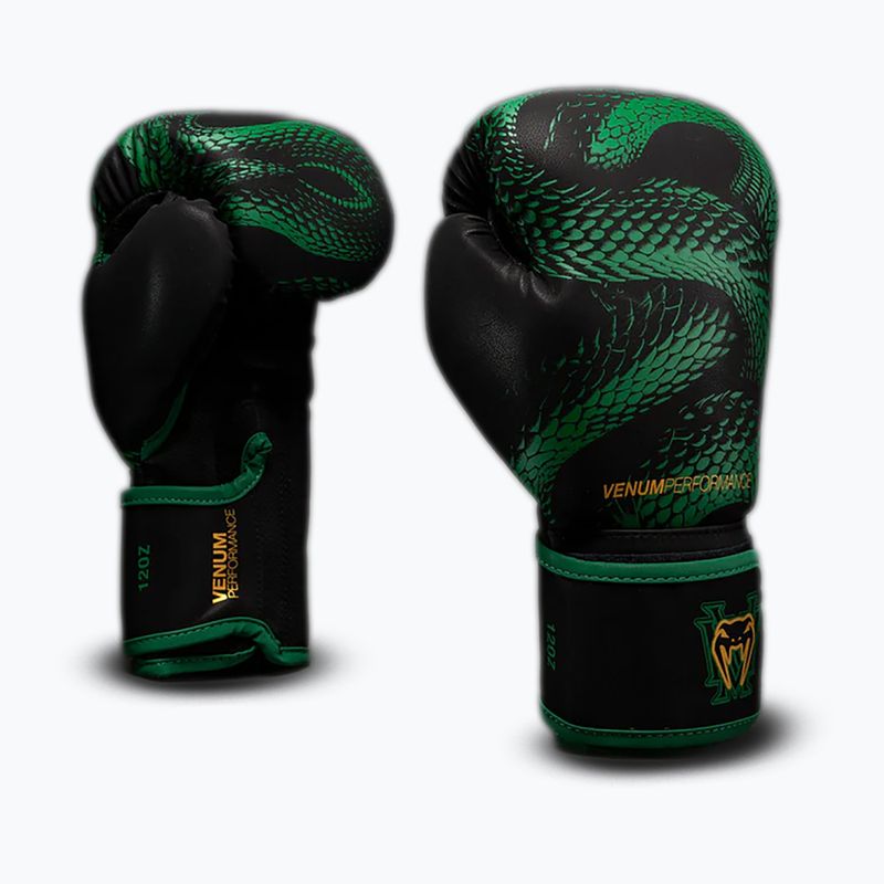 Bokso pirštinės Venum Matupa Boxing black/green/gold 2