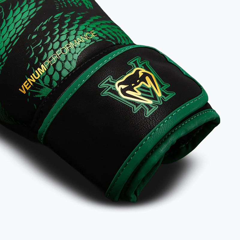 Bokso pirštinės Venum Matupa Boxing black/green/gold 4