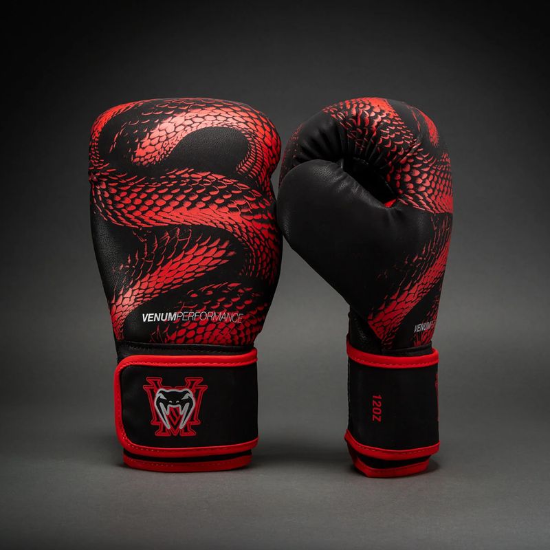 Bokso pirštinės Venum Matupa Boxing black/red/silver 2