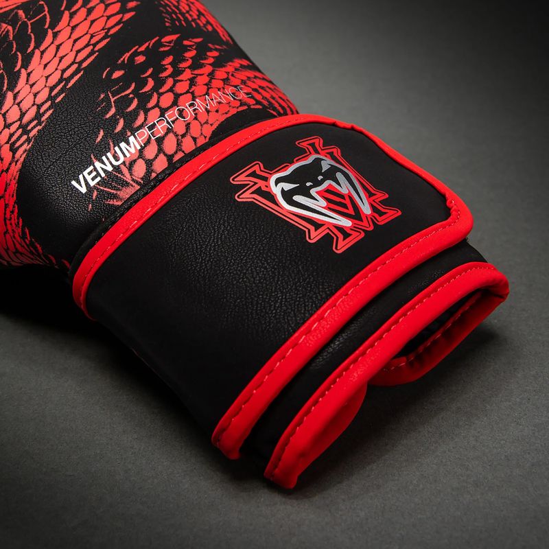 Bokso pirštinės Venum Matupa Boxing black/red/silver 4