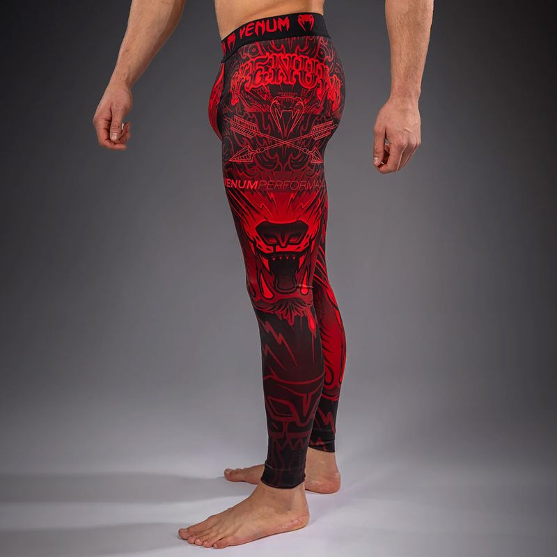 Vyriškos treniruočių tamprės Venum Wolf Attack Spats black/red 4