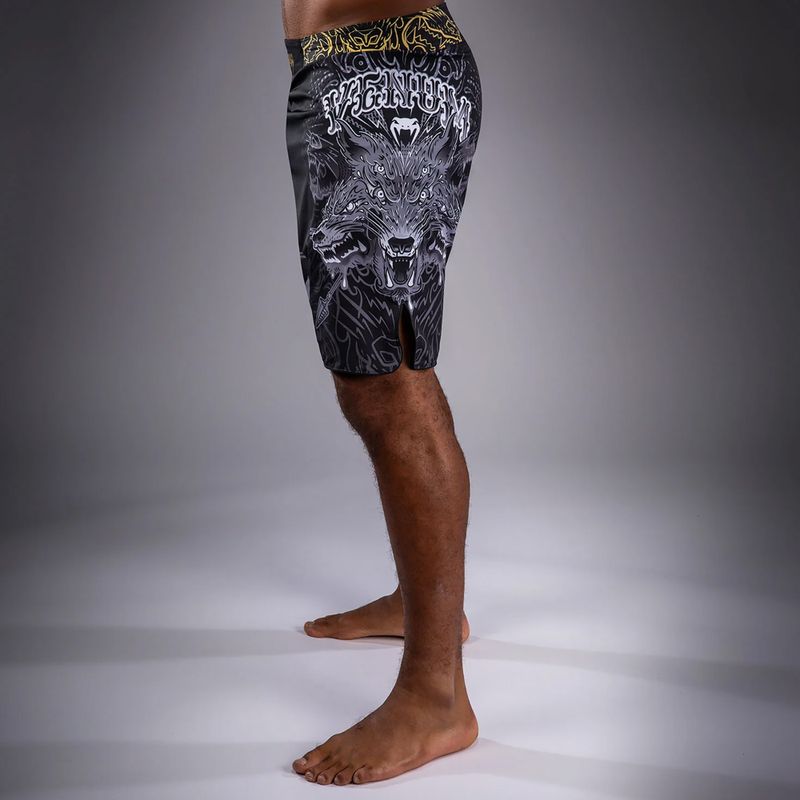 Vyriški treniruočių šortai Venum Wolf Atak Fightshorts black/grey 5