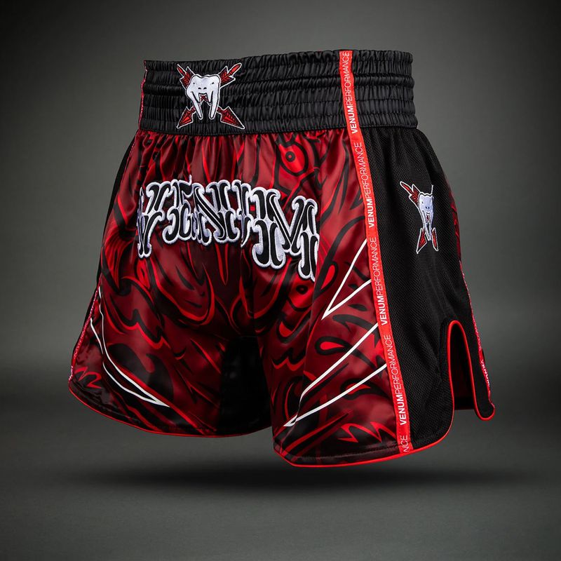 Vyriški treniruočių šortai Venum Wolf Attack Muay Thai Shorts black/red 4