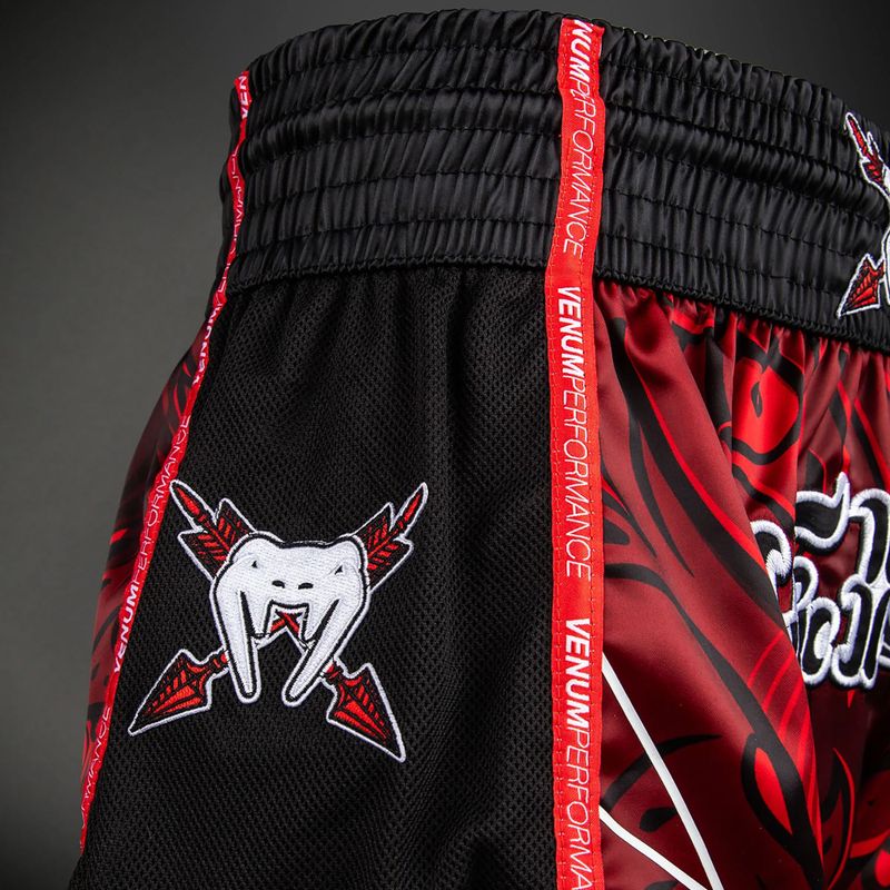 Vyriški treniruočių šortai Venum Wolf Attack Muay Thai Shorts black/red 5