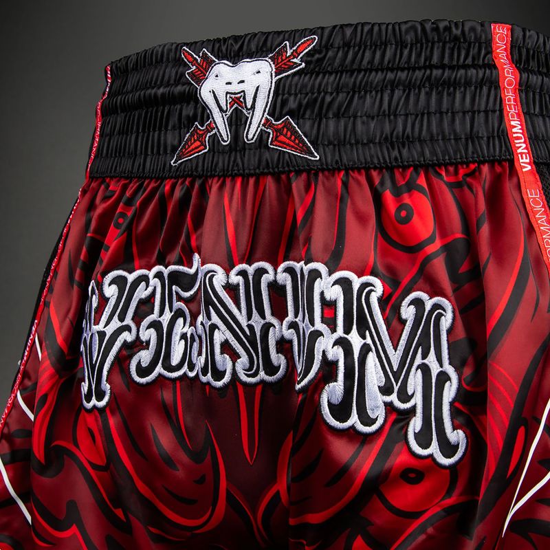 Vyriški treniruočių šortai Venum Wolf Attack Muay Thai Shorts black/red 6