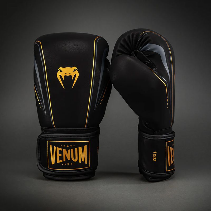 Bokso pirštinės Venum Streamline Boxing black/gold 2