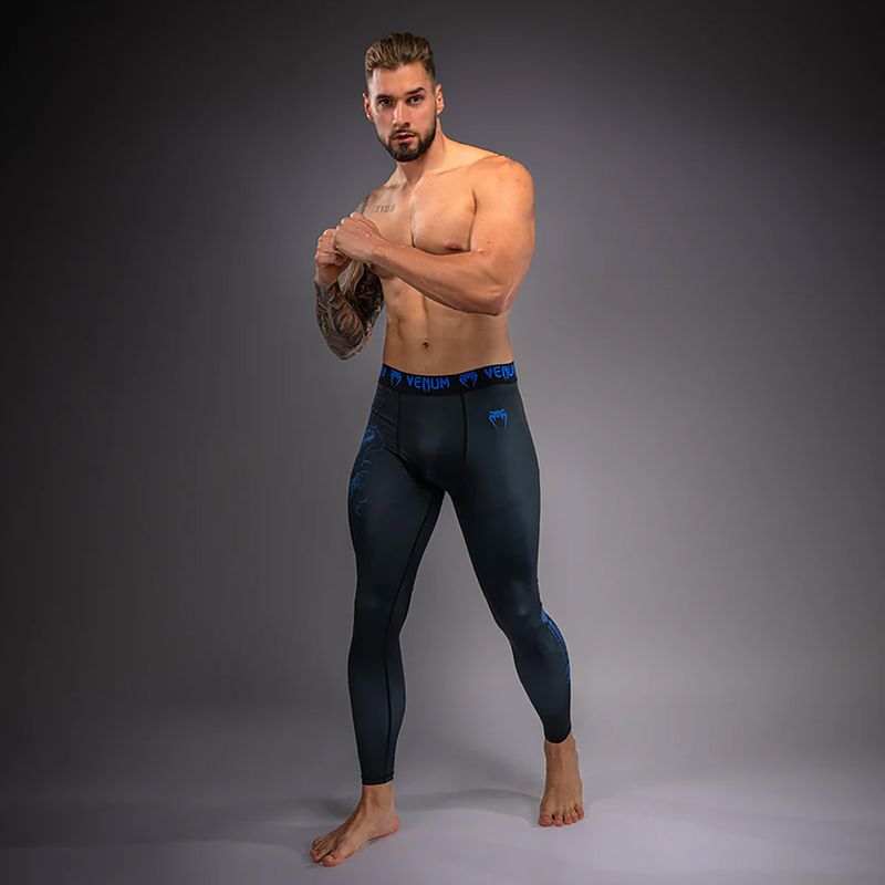 Vyriškos treniruočių kelnės Venum Thunder Dragon Spats Black/Royal Blue 2