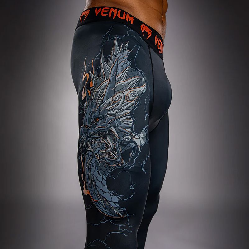 Vyriškos treniruočių kelnės Venum Thunder Dragon Spats Black/Grey/Copper 5