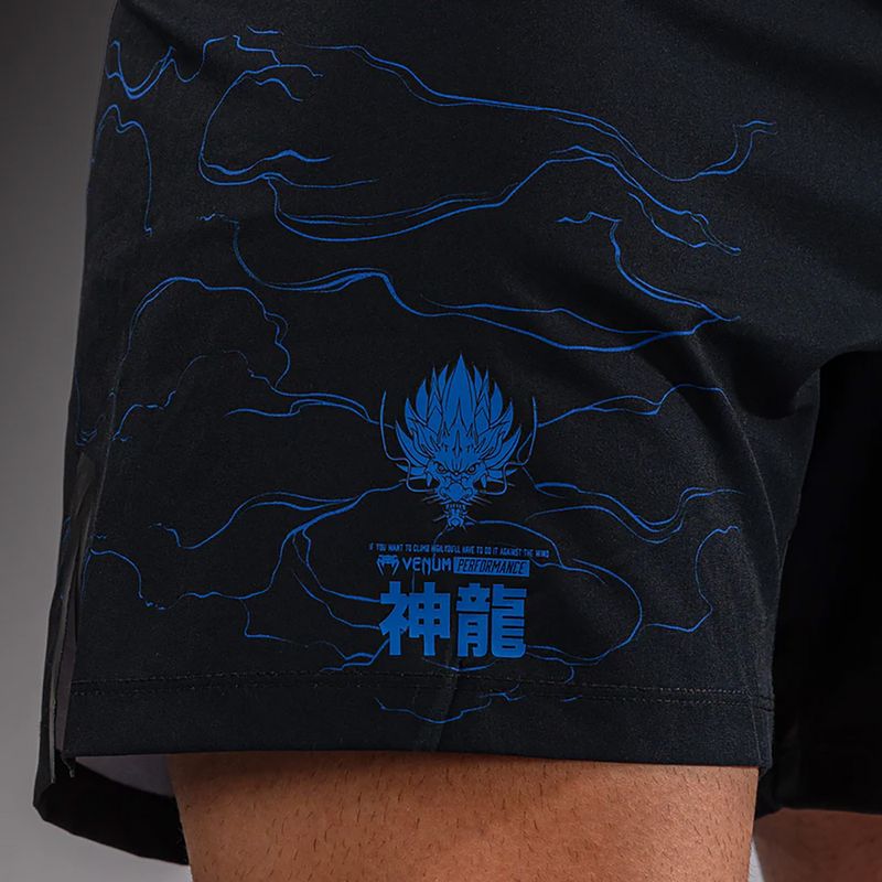 Vyriški treniruočių šortai Venum Thunder Dragon Black/Royal Blue 7
