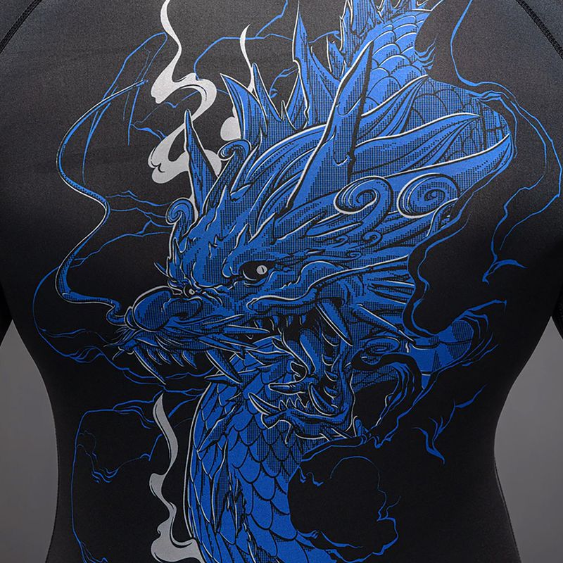 Vyriškas rashguard ilgomis rankovėmis Venum Thunder Dragon black/royal blue 5