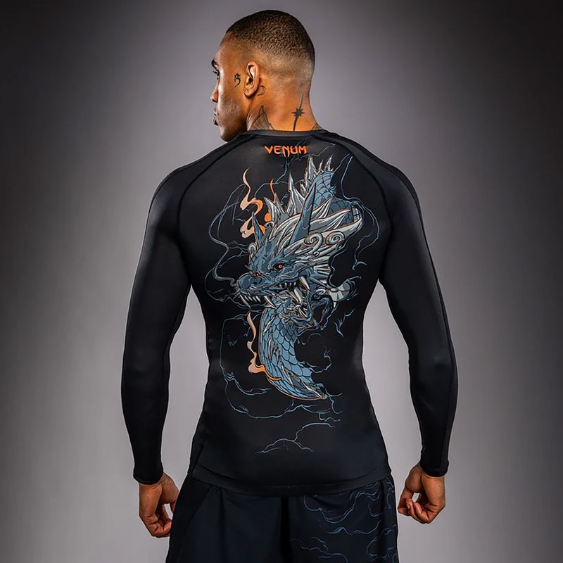 Marškinėliai ilgomis rankovėmis Venum Thunder Dragon black/grey/copper 2