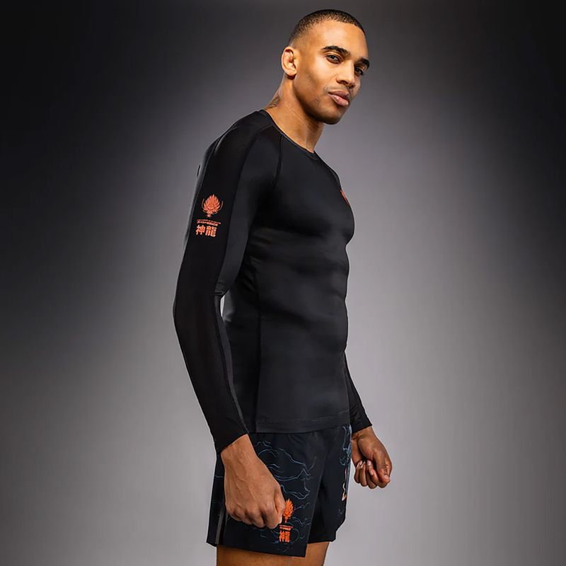 Vyriškas rashguard ilgomis rankovėmis Venum Thunder Dragon black/grey/copper 3