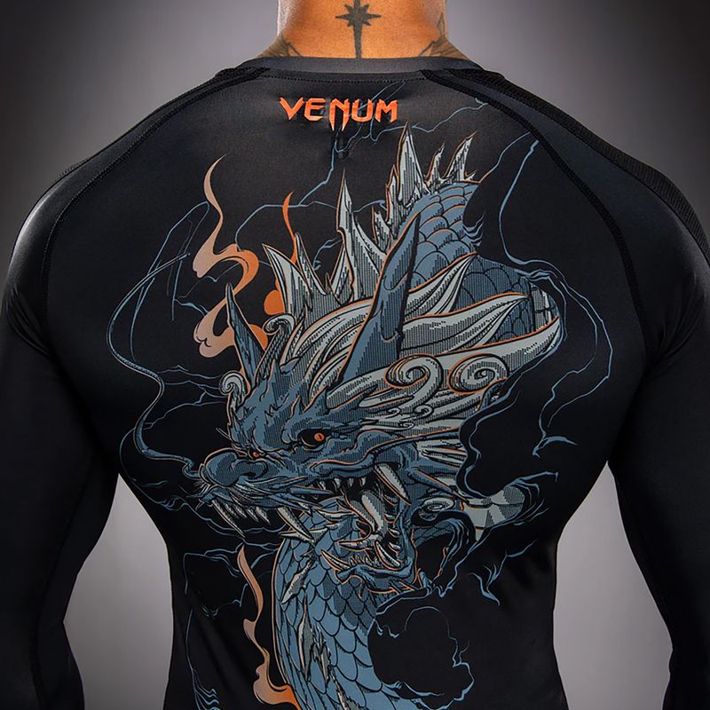 Vyriškas rashguard ilgomis rankovėmis Venum Thunder Dragon black/grey/copper 6