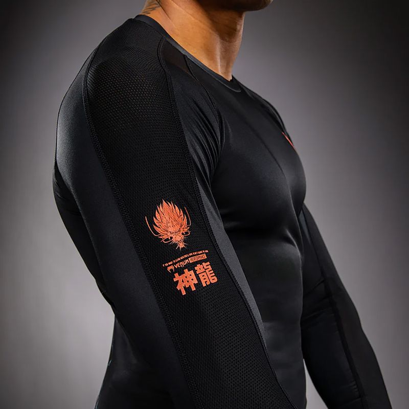 Marškinėliai ilgomis rankovėmis Venum Thunder Dragon black/grey/copper 7