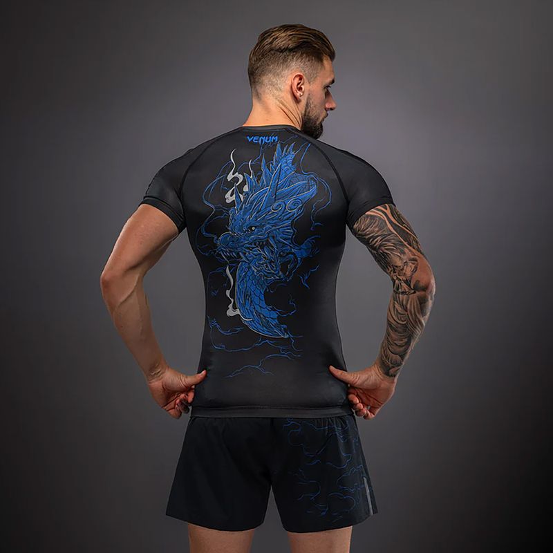 Vyriški marškinėliai Venum Thunder Dragon black/royal blue 2