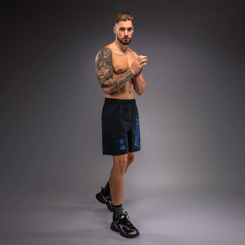 Vyriški treniruočių šortai Venum Thunder Dragon Training Black/Royal Blue 4