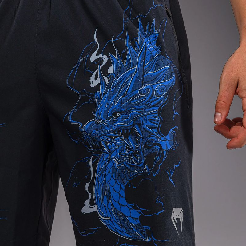 Vyriški treniruočių šortai Venum Thunder Dragon Training Black/Royal Blue 6